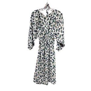 Moulin Rouge Women's Dress Vintage Sheer Leaves Art Camp 80s Trees Nature XL